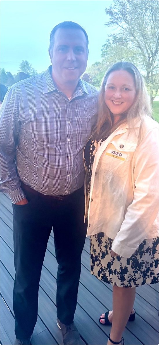 Angie Finch at a community event in Dexter, Michigan